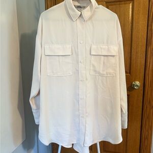 H&M Off-White Collared Shirt